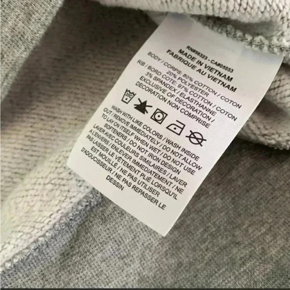 Nike Grey Cropped Sweatshirt with Multicolor Swoosh, Embroidered Sweatshirt, S - Picture 8 of 8